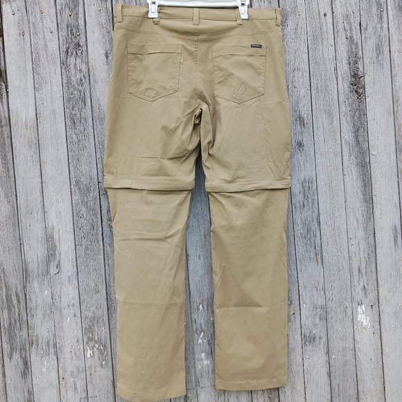 Eddie Bauer Convertible Pants Men Tech Travex Nylon Hiking Zip Off 40x34 Tan - Picture 4 of 6
